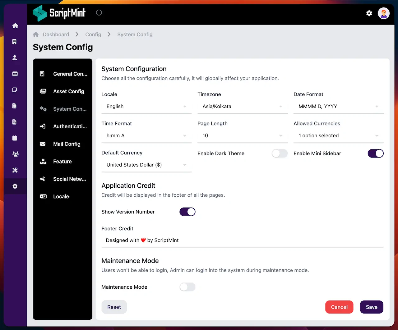 System Config