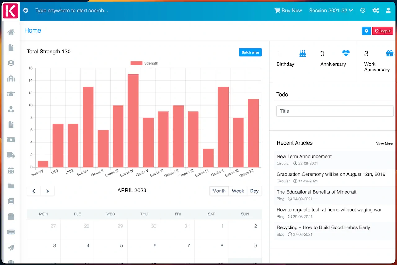 InstiKit Dashboard