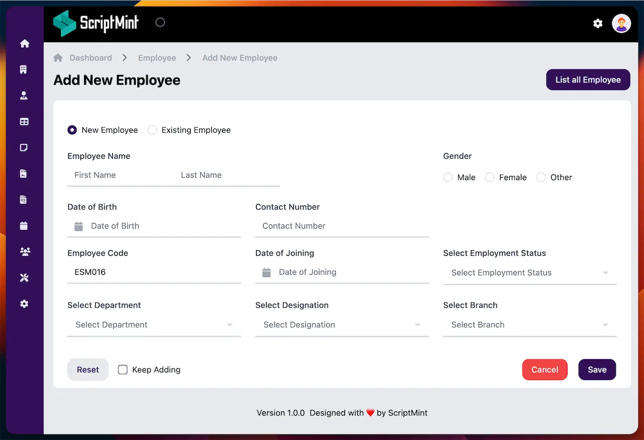 Employee Form